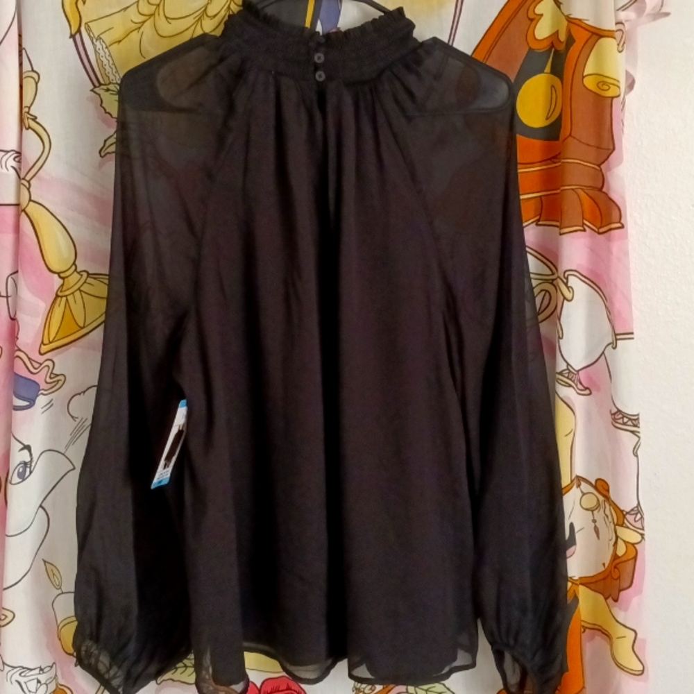 { Joie } - Limited Edition Black Long Sleeve Smocked Blouse